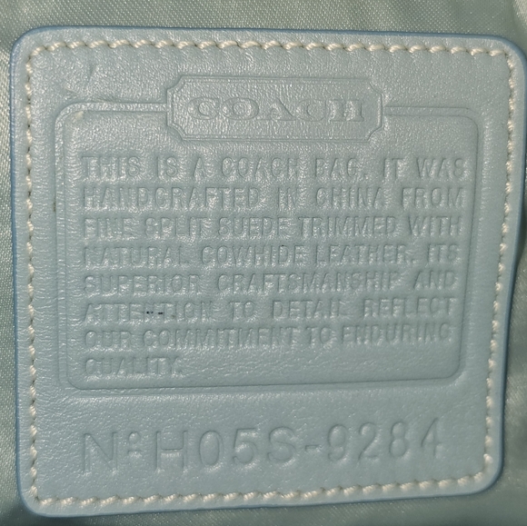 Extremely Rare Vintage Coach legant Light Blue Suede Shoulder Bag - Picture 13 of 13